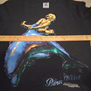 Born Wild Baby and Dolphin Tee Shirt